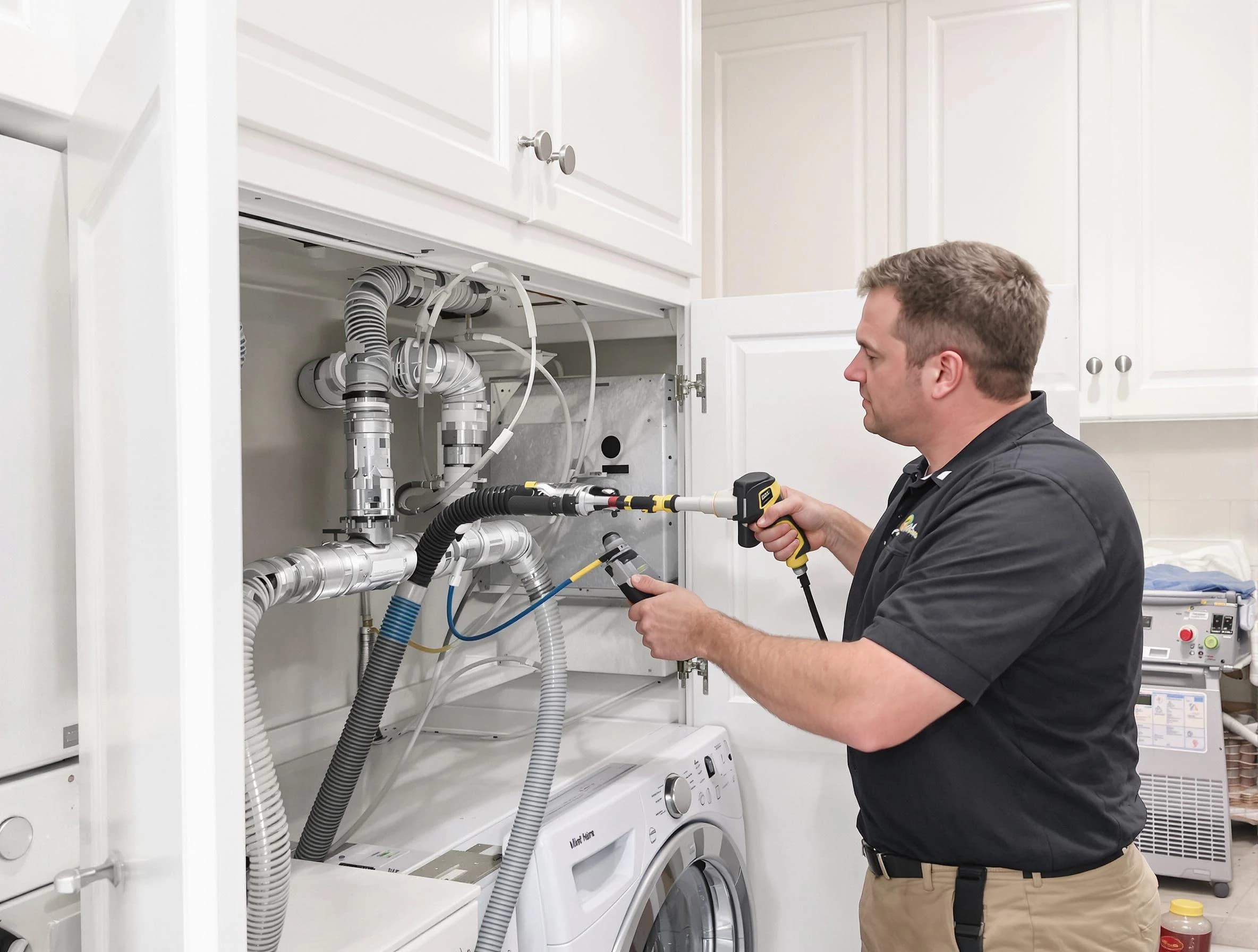 Cherry Creek Dryer Vent Cleaning professional removing severe blockage from a clogged dryer vent in Cherry Creek