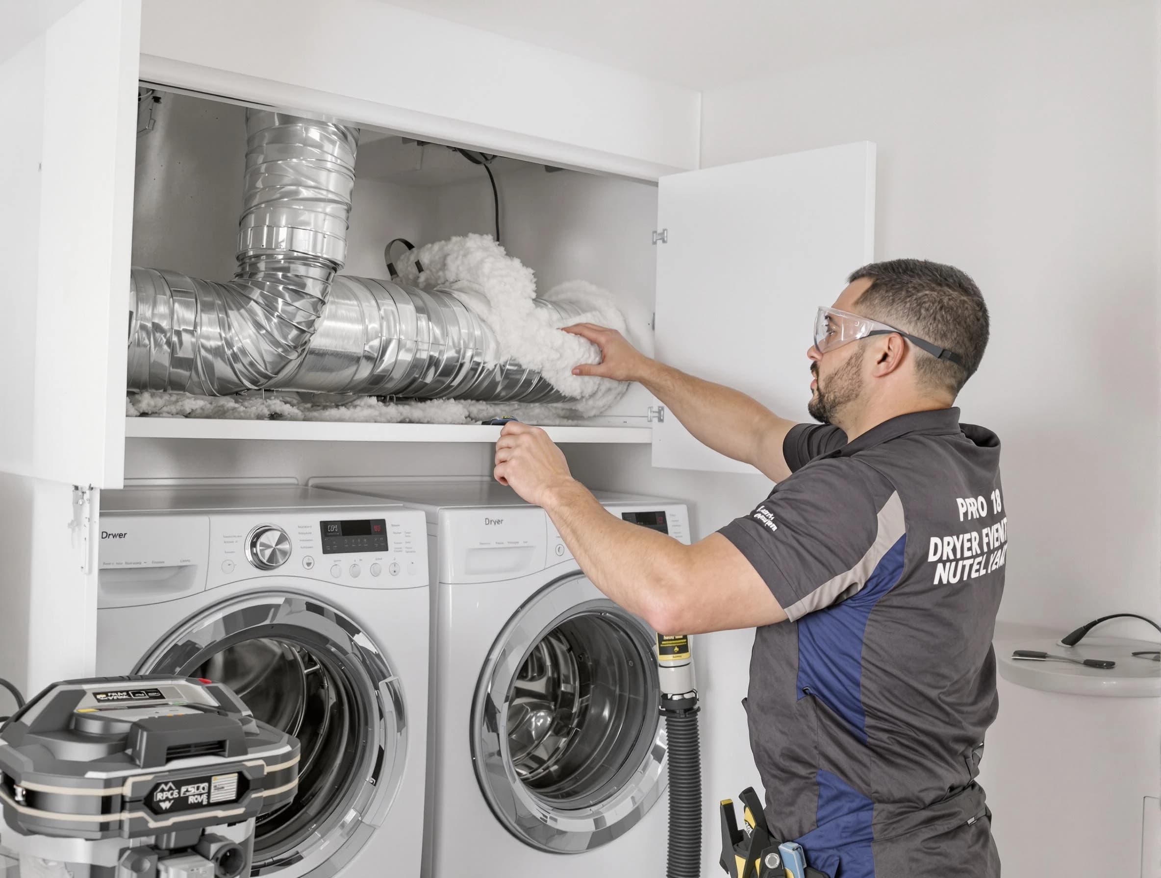 Cherry Creek Dryer Vent Cleaning certified technician performing specialized gas dryer vent cleaning in Cherry Creek
