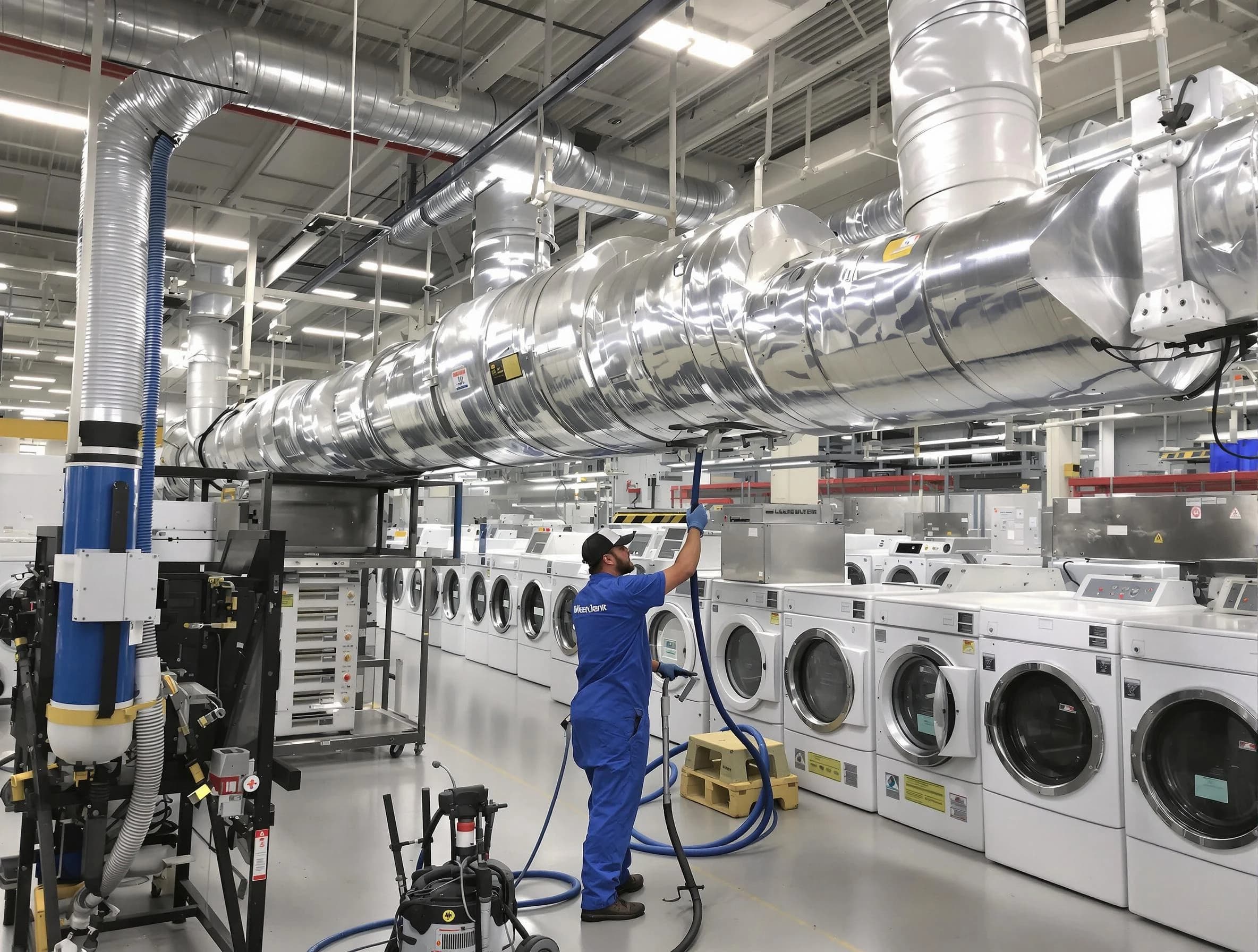 Cherry Creek Dryer Vent Cleaning team performing heavy-duty industrial dryer vent cleaning in Cherry Creek