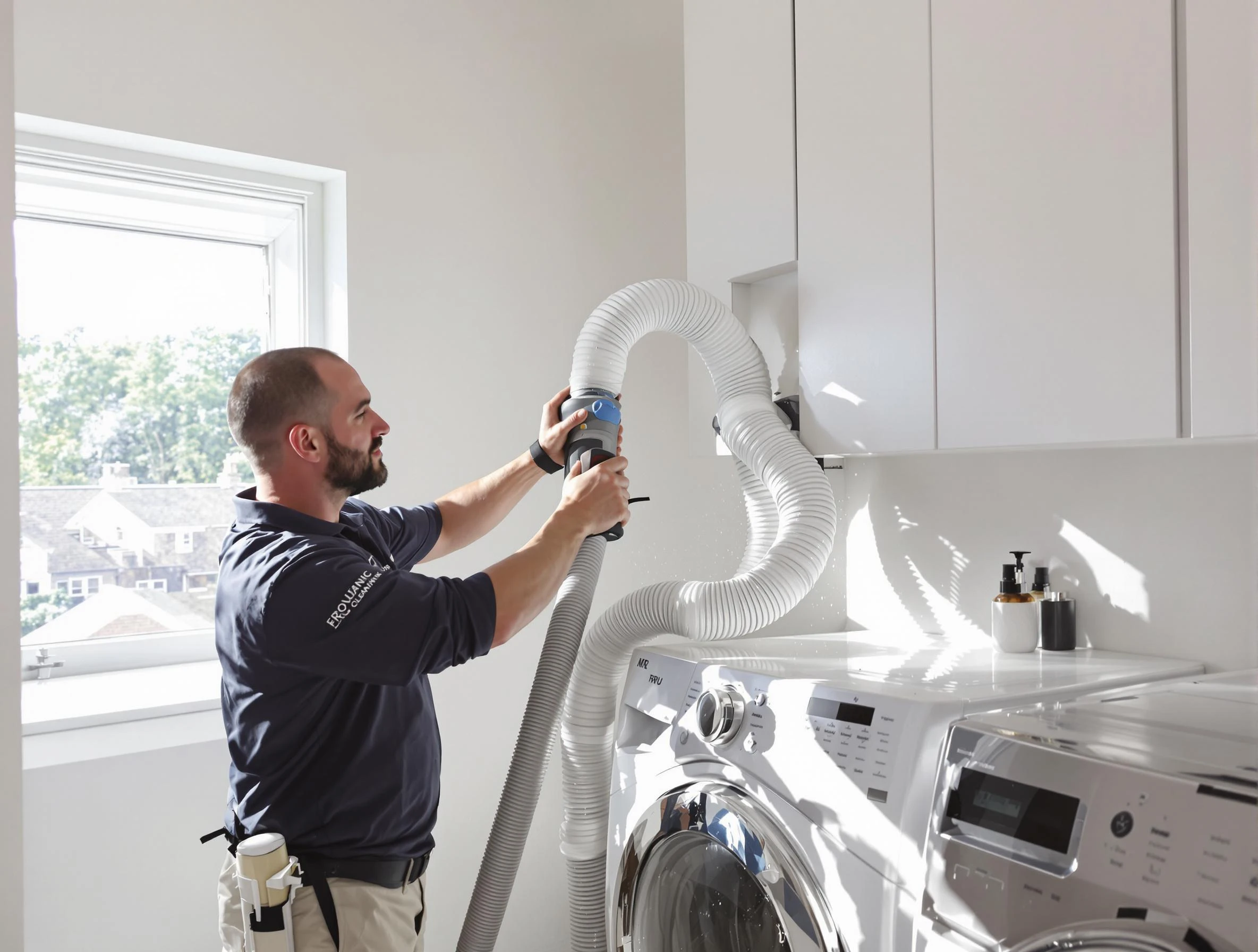 Certified Cherry Creek Dryer Vent Cleaning technician performing dryer vent cleaning in Cherry Creek